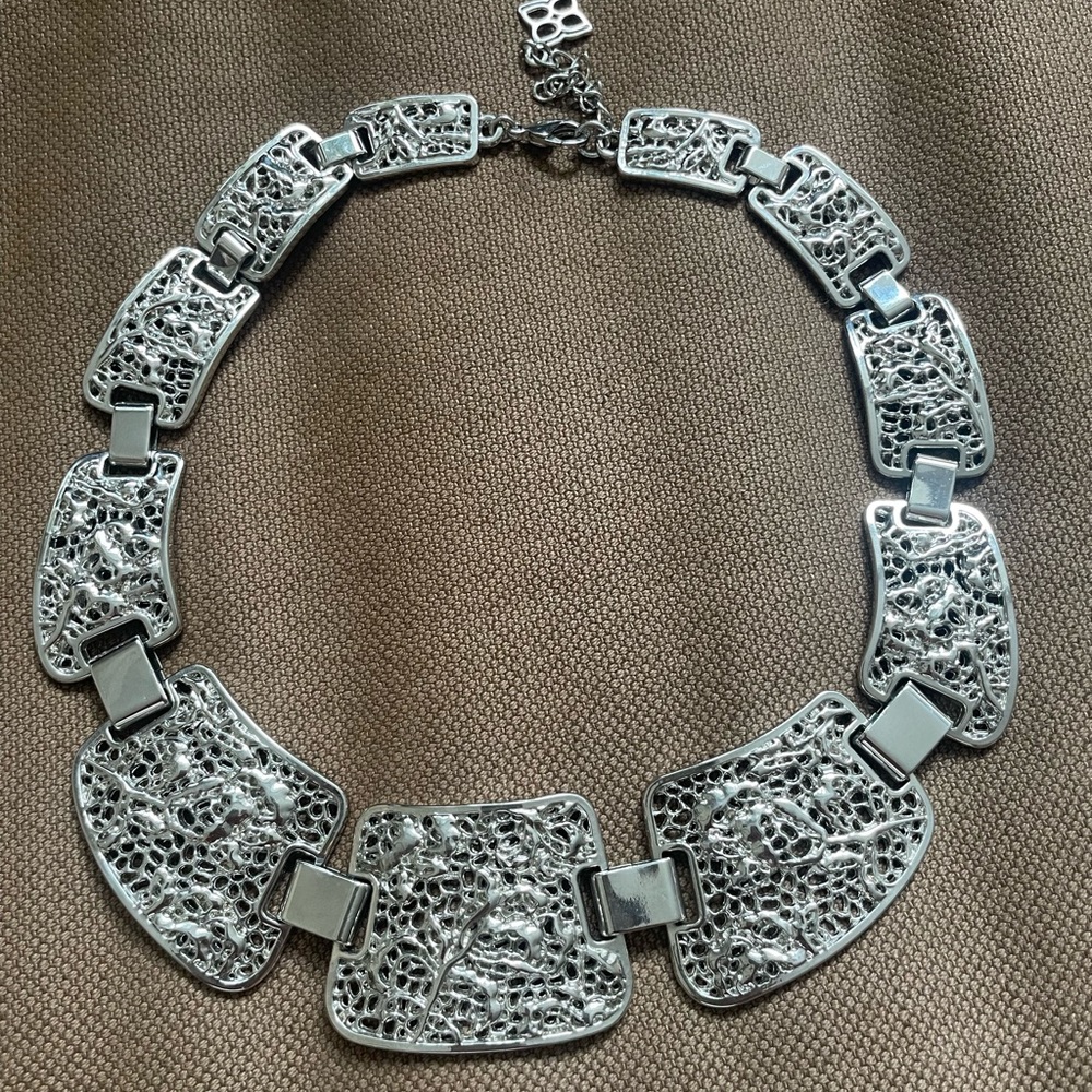 Silver Statement Necklace - image 2